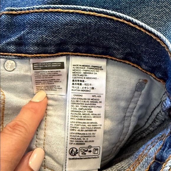 Levis Jeans Mens 36 x 32 Blue 505 Denim Straight Leg Cotton - Picture 11 of 12
